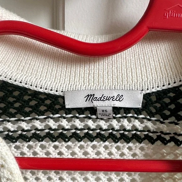 Madewell Open-Stitch Johnny Collar Sweater - Picture 8 of 12